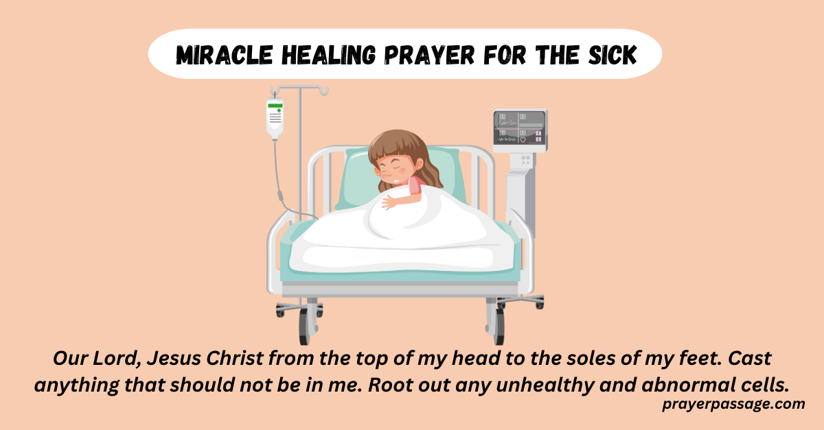 Miracle healing prayer for the sick