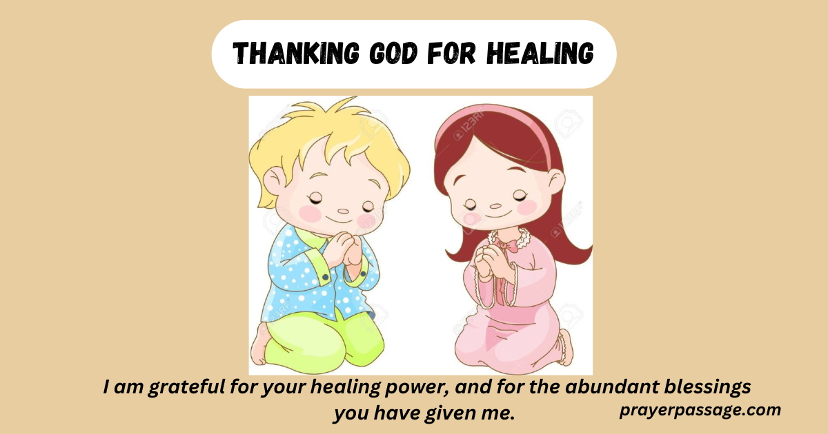 thanking god for healing